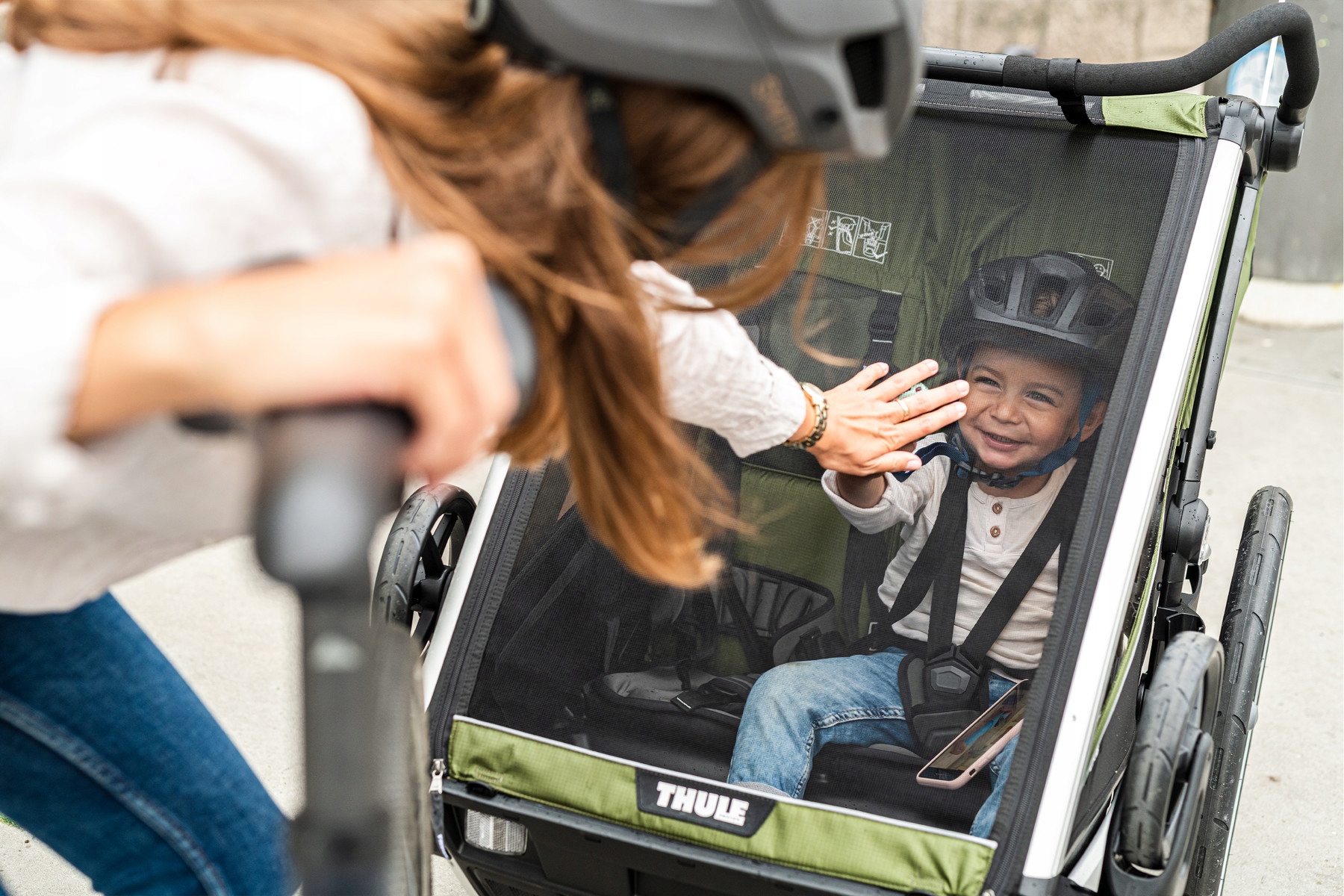 Przyczepka rowerowa THULE Chariot Cab 2 Green Model lite 1