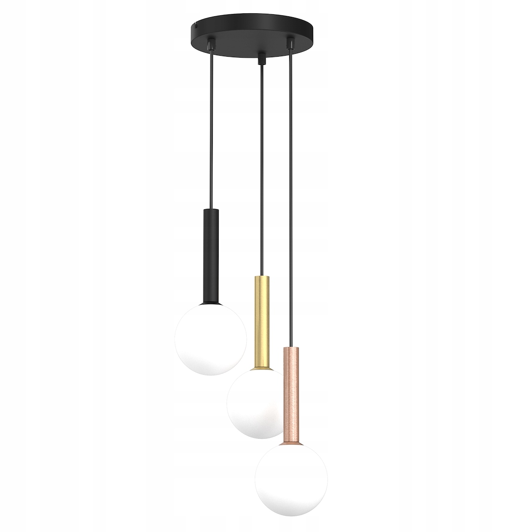 MiLAGRO Závesná lampa Play Black 3Xg9 Stropný luster Osvetlenie