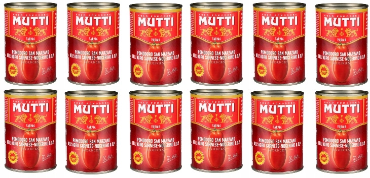 Levně 12x 400 g Mutti rajčata San Marzano Chop Svařovací