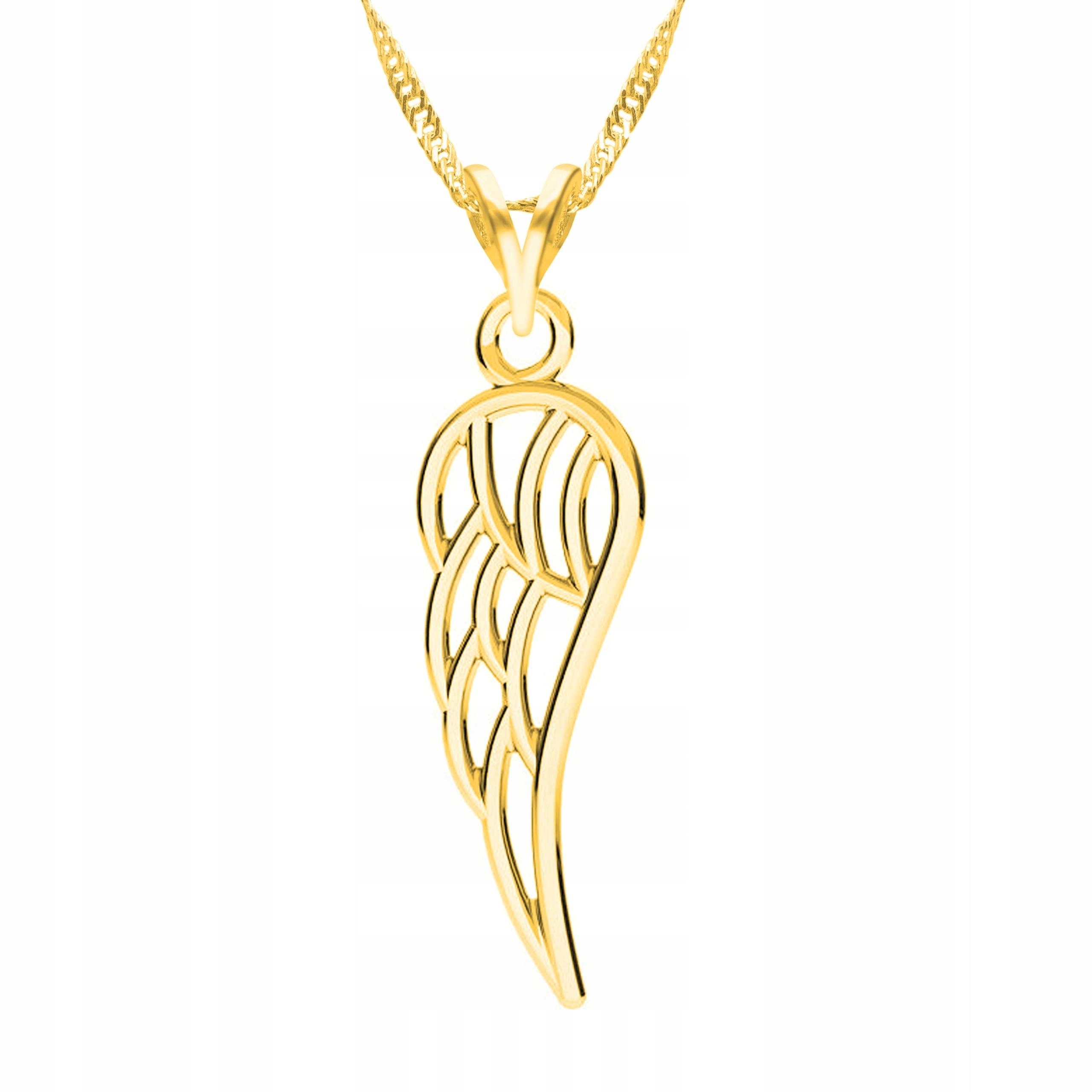 Zlatý náhrdelník s křídlem Wing Andělské křídlo Křídlo Stříbro 925
