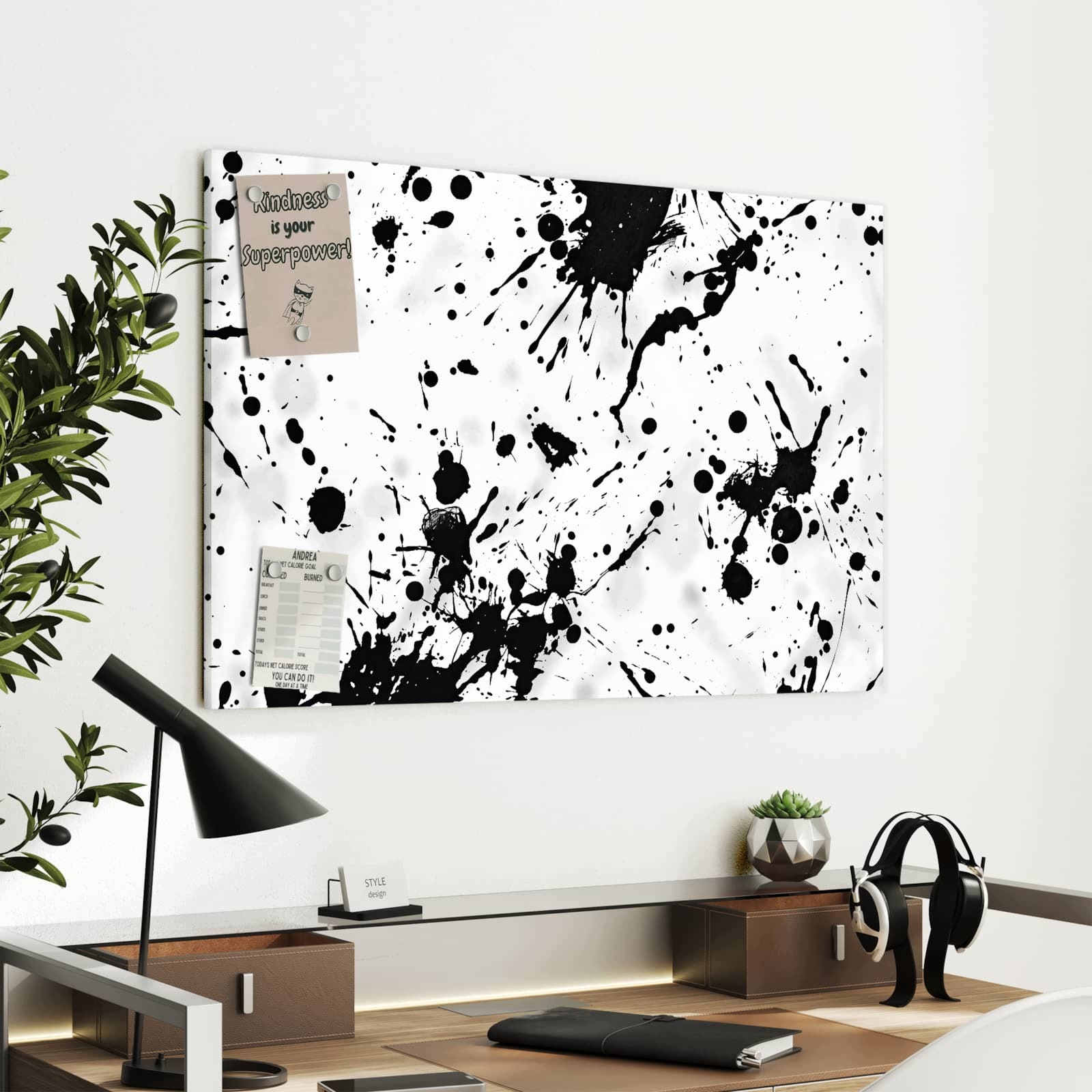 Magnetická tabule Plamy koloru 90 × 60 cm