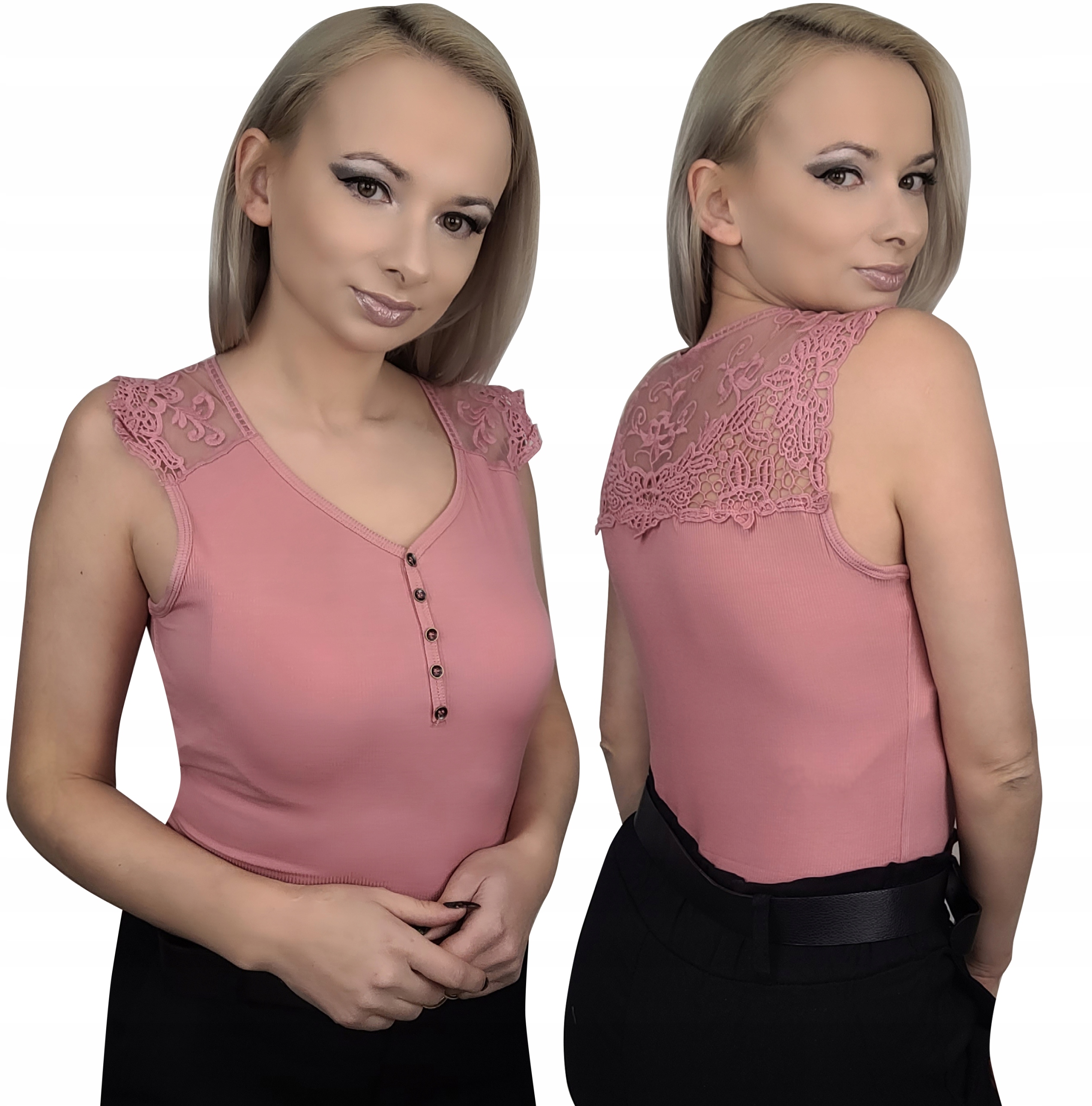 

Top koronkowy bluzka koronka koszulka Uni