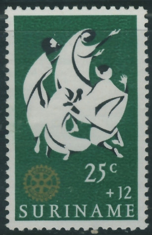 Suriname 25 + 12 cent. - Rotary , Pomoc