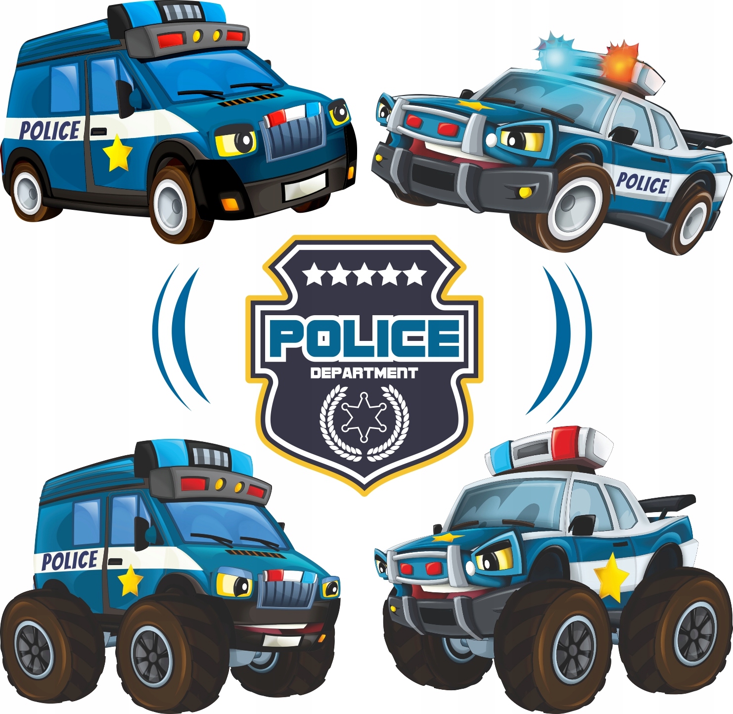 Naklejki Na Ścianę Policjant Policja 100x200cm Po