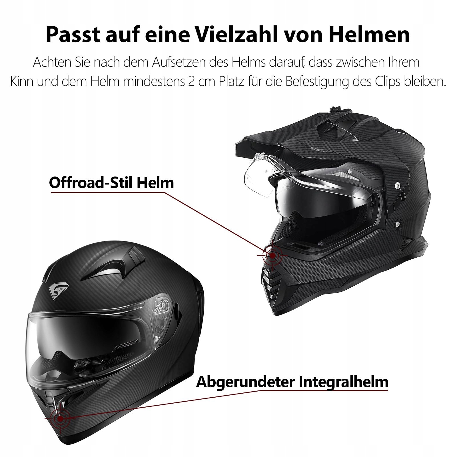 Mocowanie Na Kask Szczękowy Do Kamer Sportowych GoPro DJI Insta360 HSU — miniatura 4