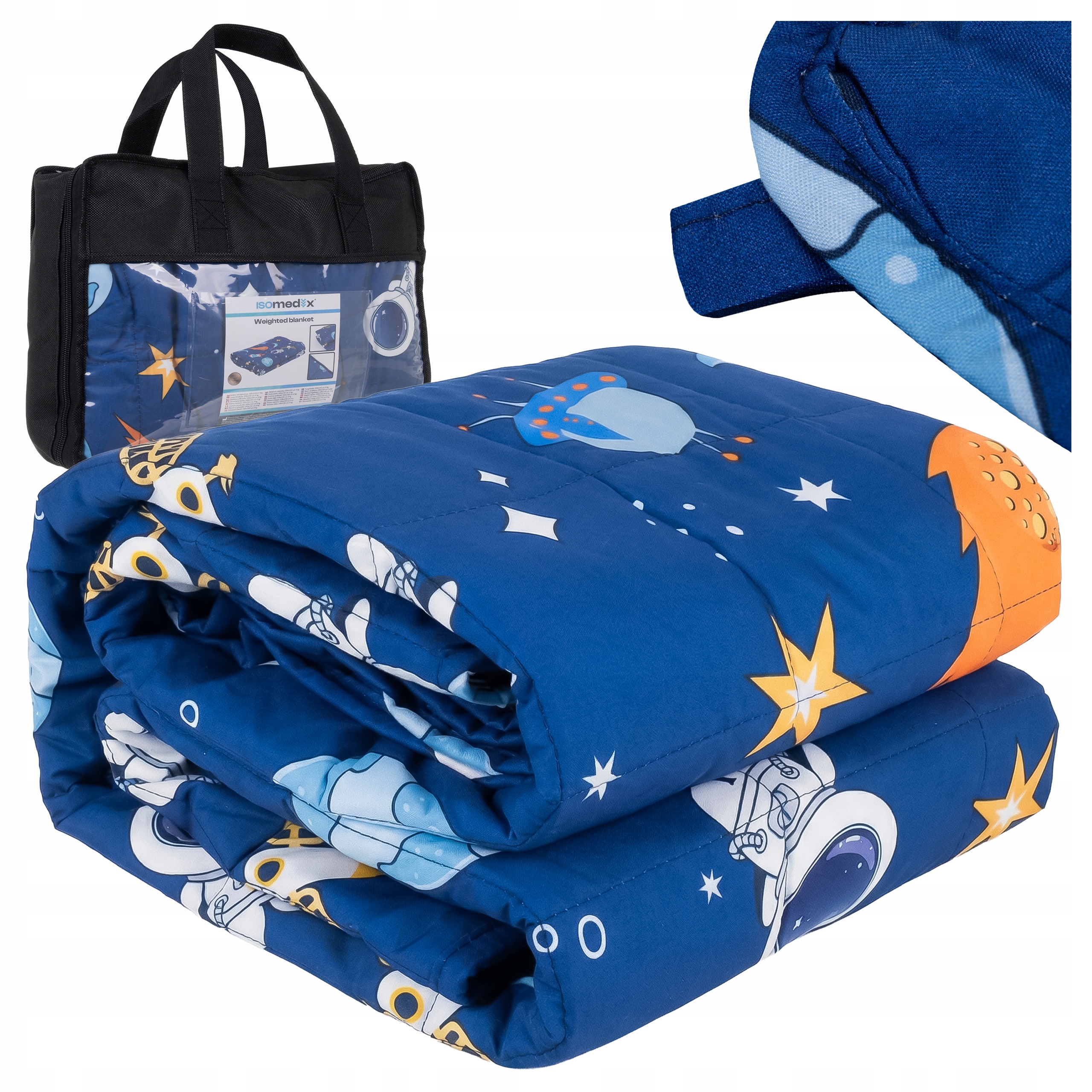 Kołdra Obciążeniowa 4 kg Kolorowa Sensoryczna Koc Sensoryczny 100 x 150cm