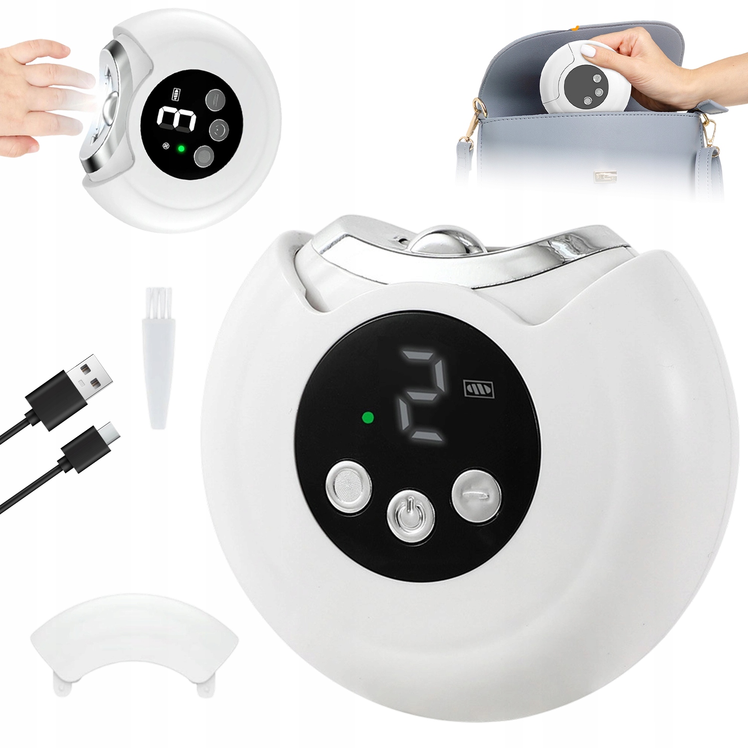 Elektrická Kleštička Na Nehty Led, Leštění, 3 Rychlosti, Displej