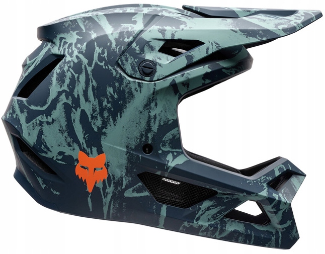 Cyklistická přilba Full Face Fox Rampage Print Arctic Blue vel. L 59-60 cm Mips Dh