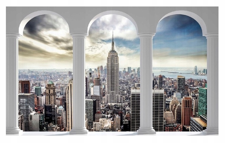 Fototapeta 3D Město New York Pohled Tunel 416x254