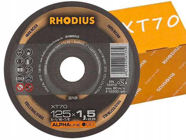 

Tarcza tarcze do cięcia metalu 125x1,5 Rhodius Top