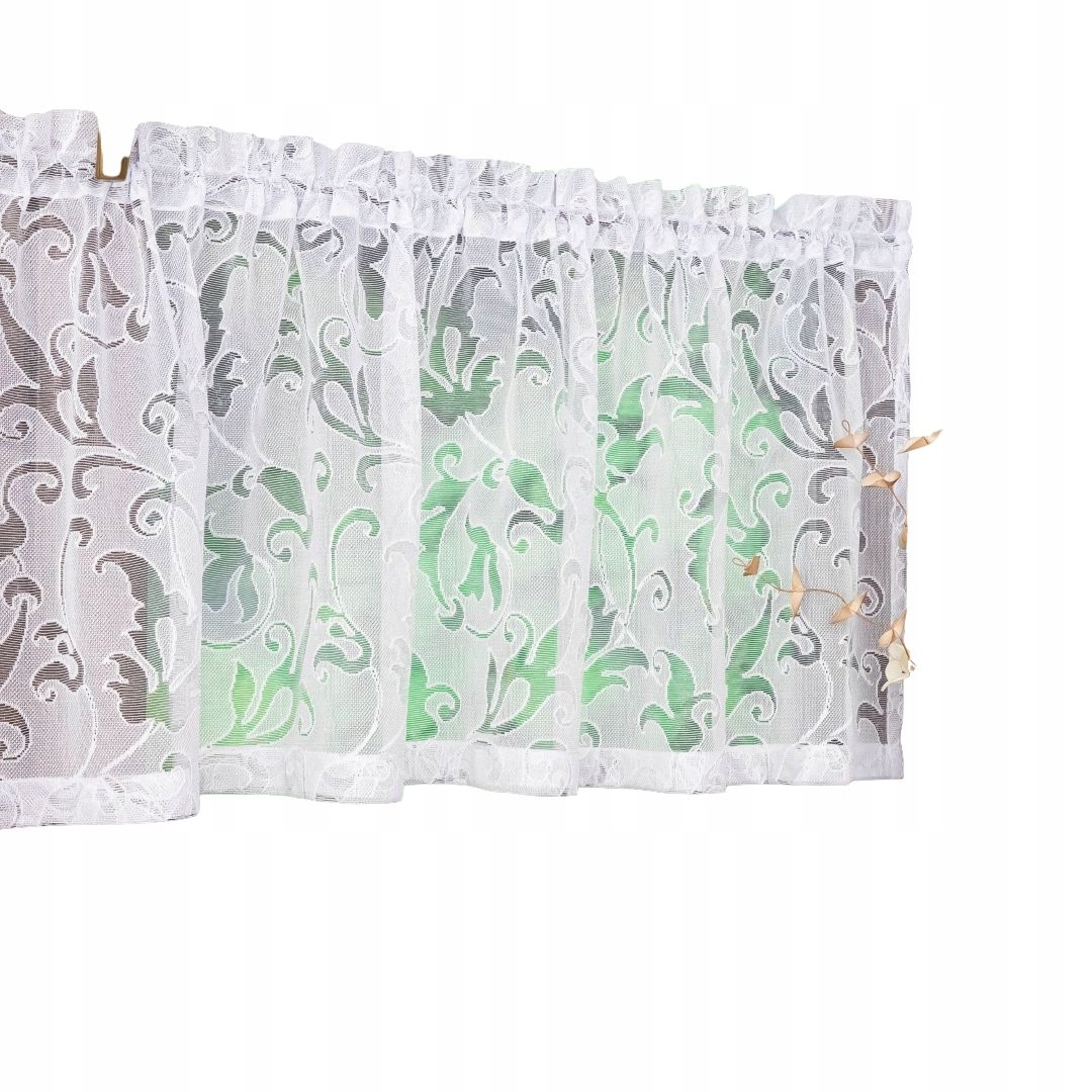 Vitrážová Záclona s ornamentálním vzorem – elegance – 220 x 105 cm