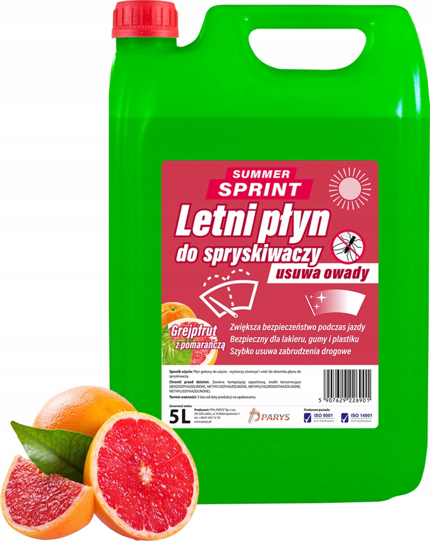 

Letni Płyn Do Spryskiwaczy Sprint 5L Grejpfrut