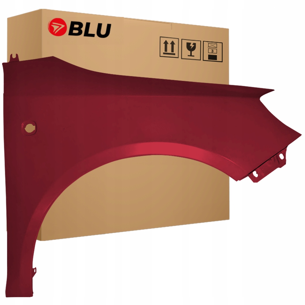 Blu Blatník Škoda Fabia 2 5J Roomster 9892 pravý červený 07-15 přední pozink