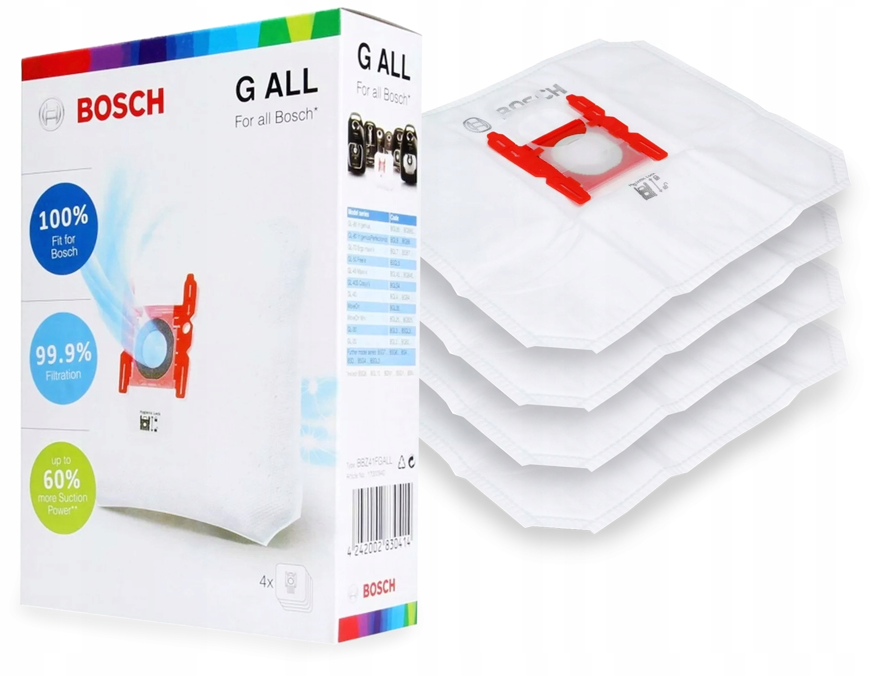

Bosch Oryginalne worki BBZ41FGALL typ G All 4szt