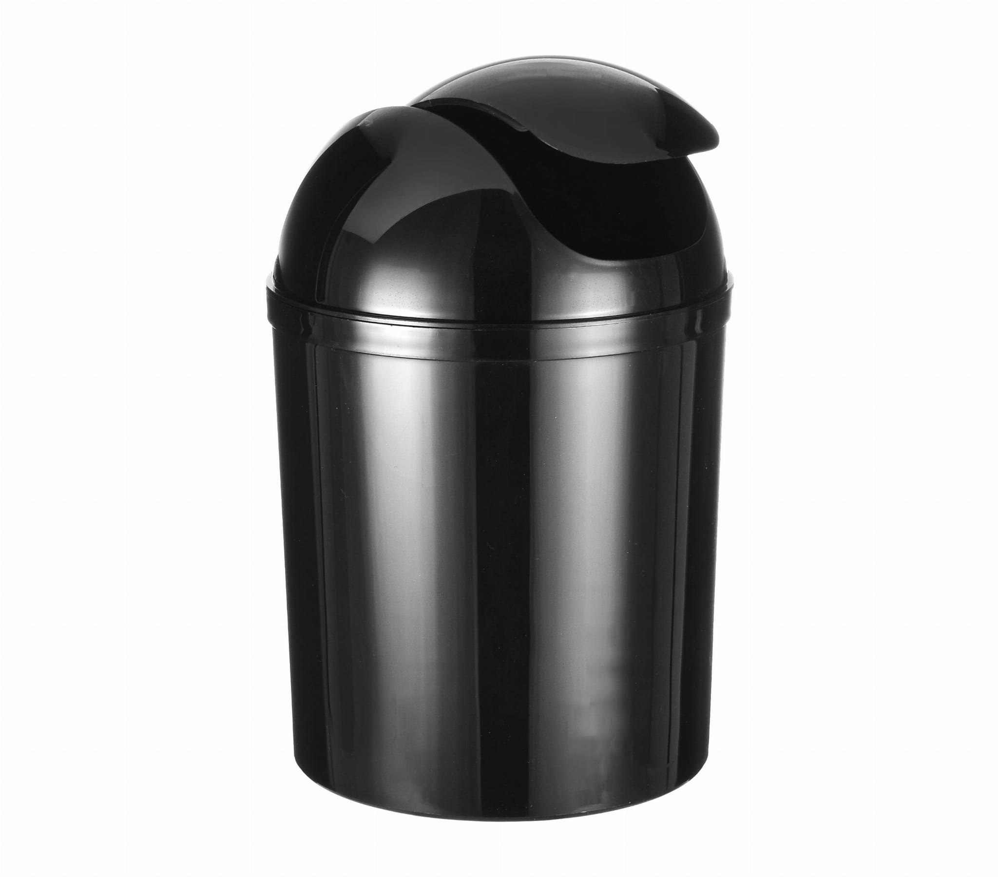 Łazienkowy Kosz PLASTIKOWY CZARNY 5L NA ŚMIECI