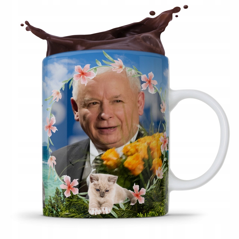 KUBEK FULL PRINT PREZESA JAROSŁAW KACZYŃSKI PIS z Nadrukiem ze Zdjęciem