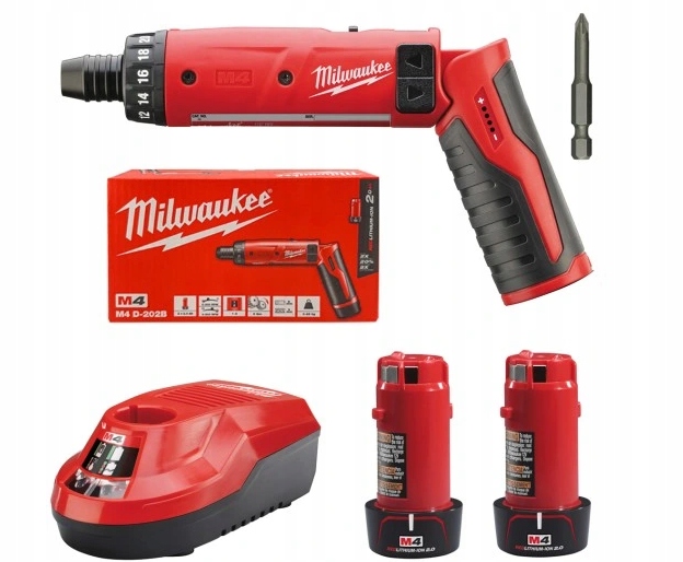 Milwaukee M4D-202B Wkrętak akumulatorowy 4V 1/4' M4 4933440475