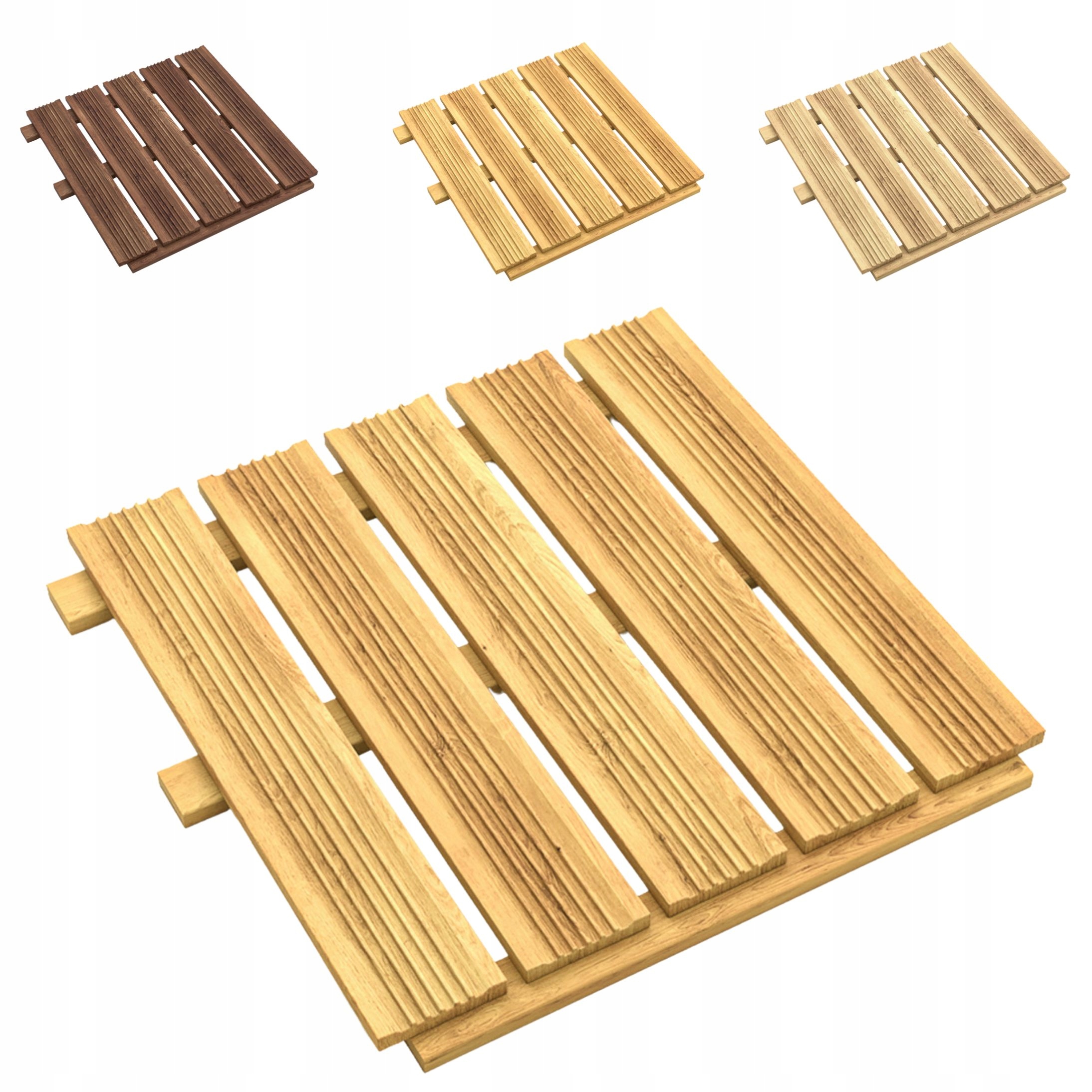 Plošina Dřevěný zahradní balkonový panel 50x50 cm Přírodní