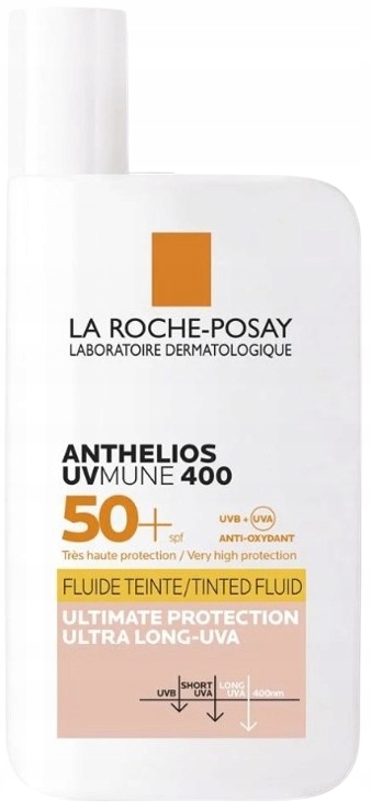 La Roche Anthelios Uv Mune 400 Spf 50+ Fluid barwiący twarz filtr Uv 50 ml
