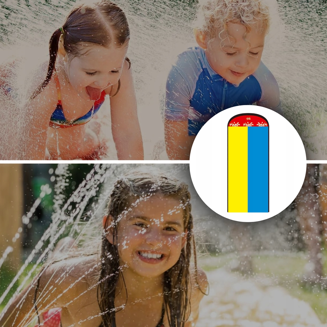 ŚLIZGAWKA WODNA ŚLIZGI WODNE Z FONTANNĄ +2 DESKI ZABAWKA DO OGRODU Marka MPMAX