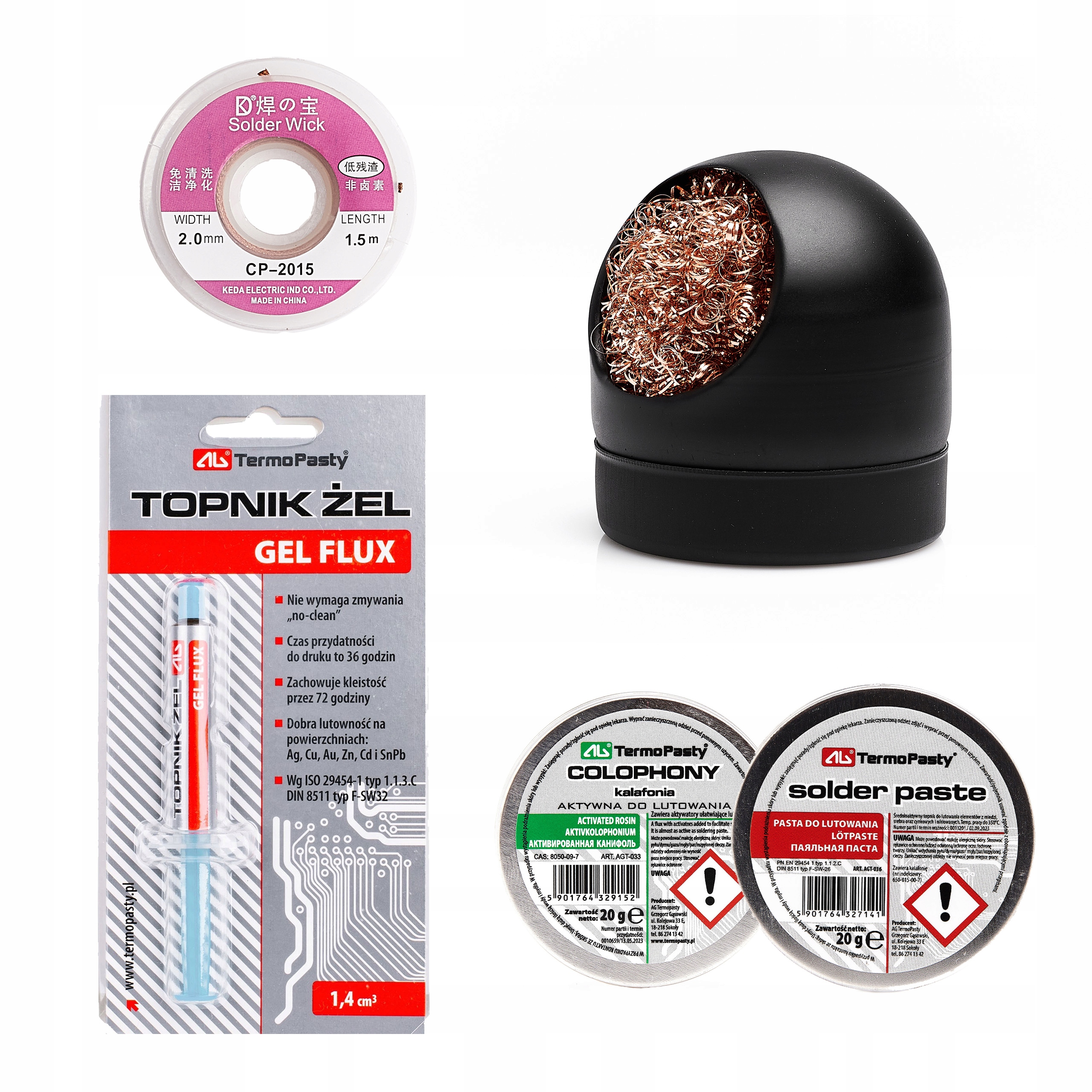 

Smart Pack Czyścik Plecionka Kalafonia Topnik Żel