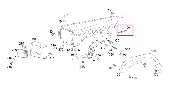 MERCEDES G-KLASA Emblemat blotnika V8 BITURBO ORYGINAL Stan opakowania oryginalne