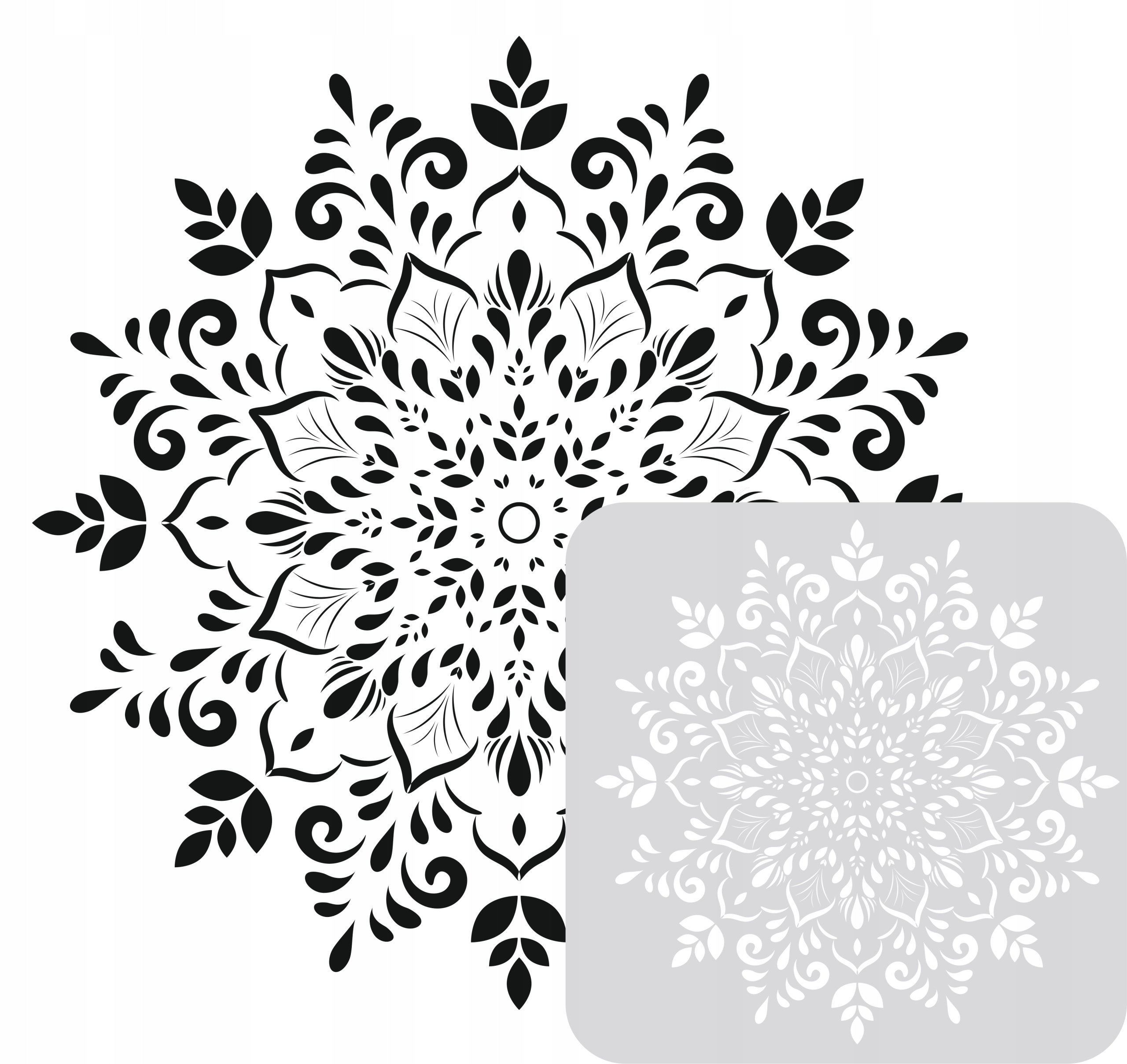 Šablona pro malování, malířská šablona //mandala // 100x100