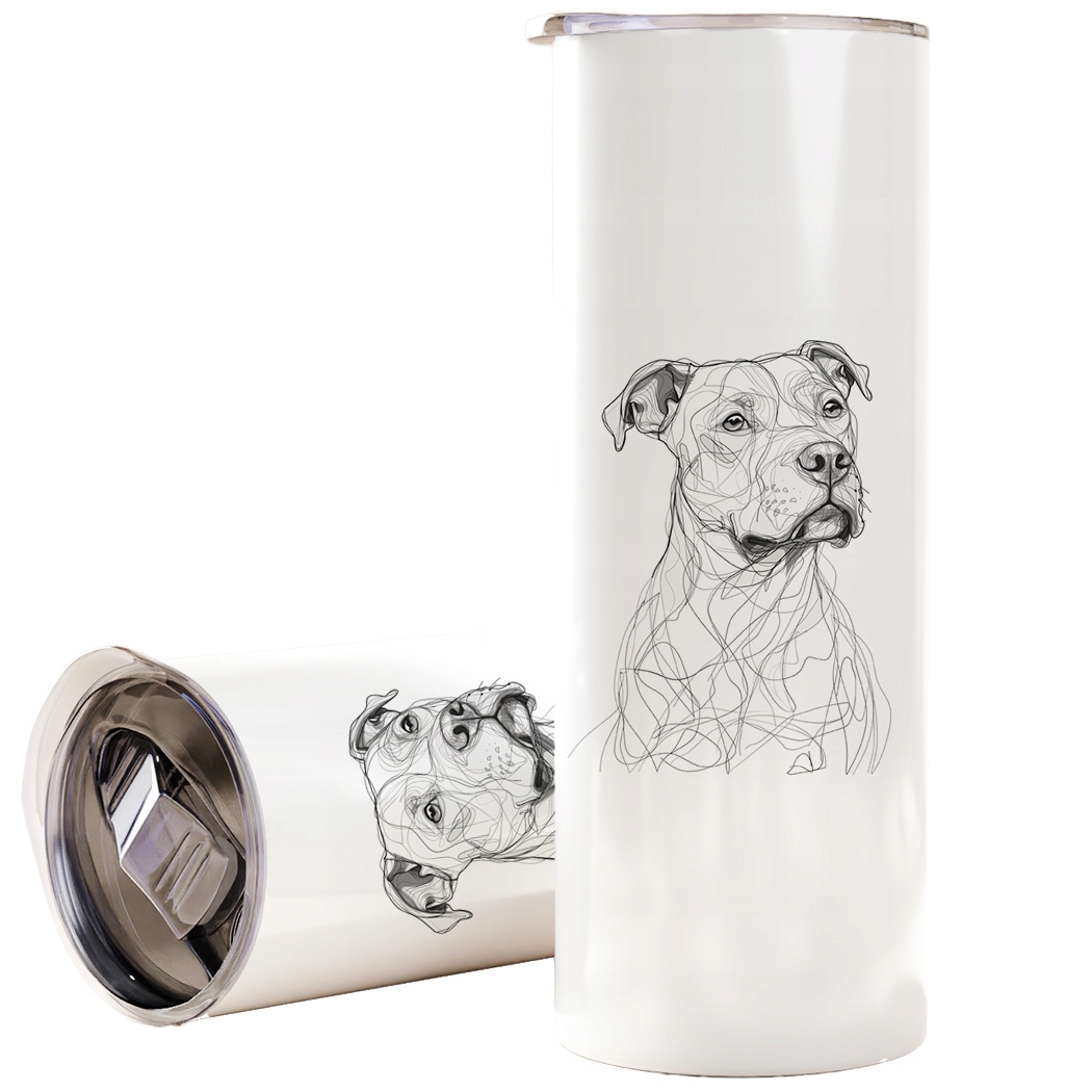 Termohrnek s psem Pitbullem 750 ml, ocelová termoska se psem Stanley