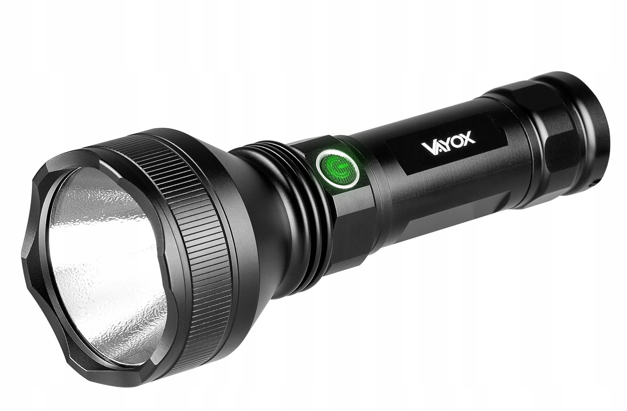 LATARKA LED TAKTYCZNA WOJSKOWA LAMPA AKUMULATOROWA IPX5 USB-C EDC PRO VAYOX Długość 17.5 cm