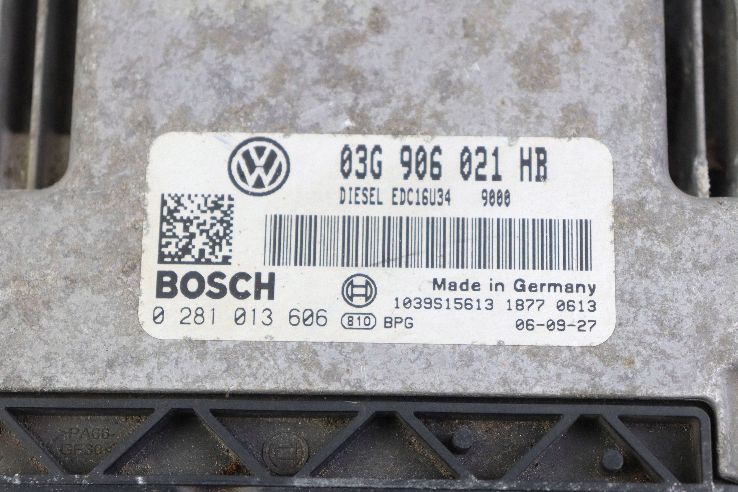 VW GOLF V computer control unit of the engine 1.9 TDI 03G906021HB