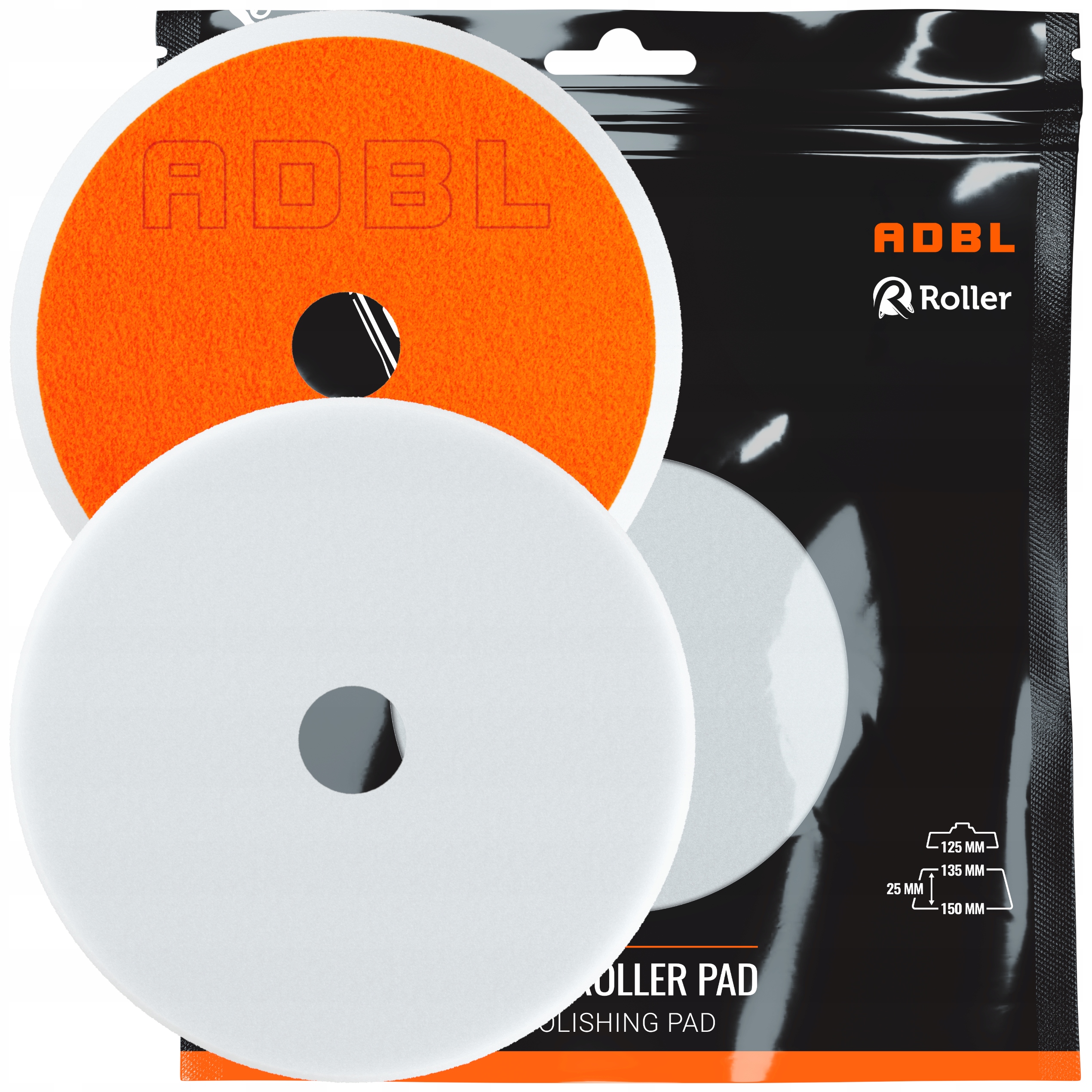 Adbl Roller Pad Polerski Da Cut 125mm Tnący Twardy Biały Gąbka Polerska