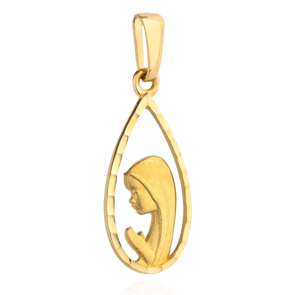 Medailon Matka Boží Zlato 585 0.89 Matka Boží ve žluté zlaté kapce