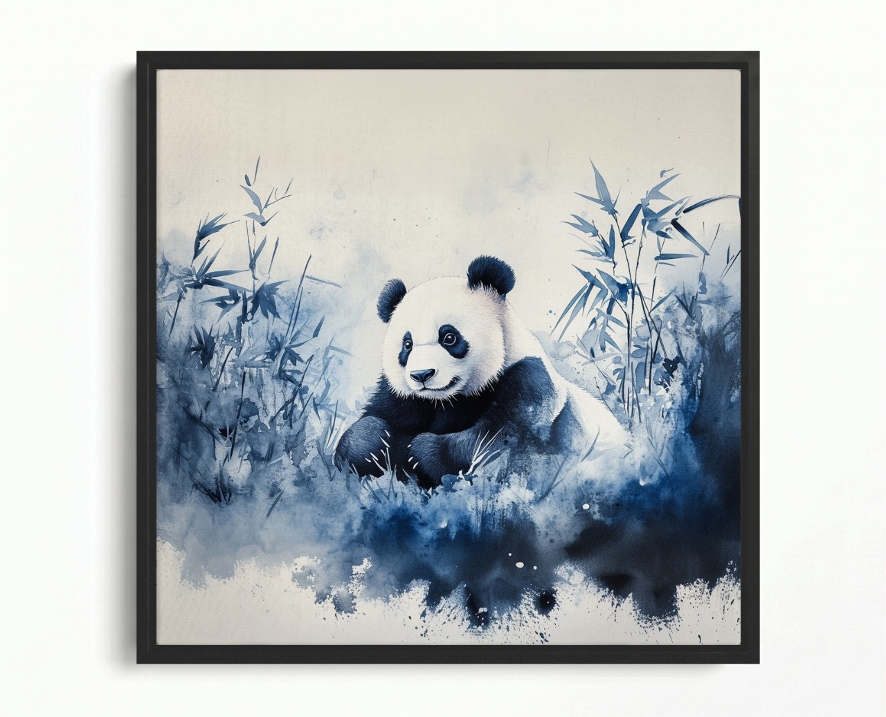 Obraz Rám American Box Grafika Zviera Medveď Panda Bambus 60x60