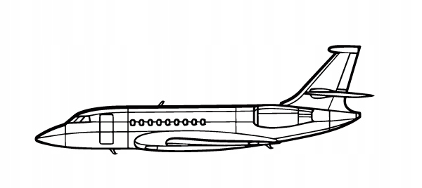 nástěnná dekorace Obraz Letadlo Falcon 2000EX