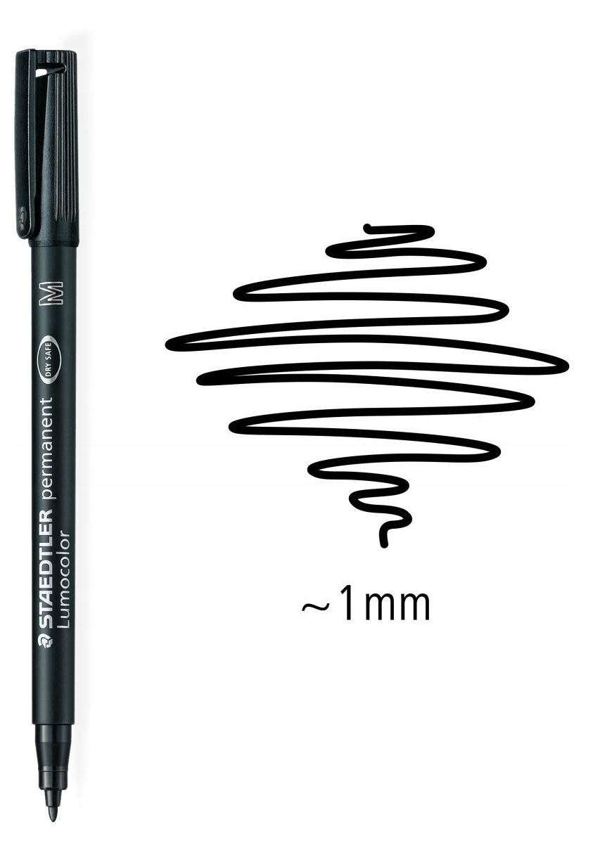 

Foliopis Lumocolor M 1mm wodoodporny Czarny Ohp