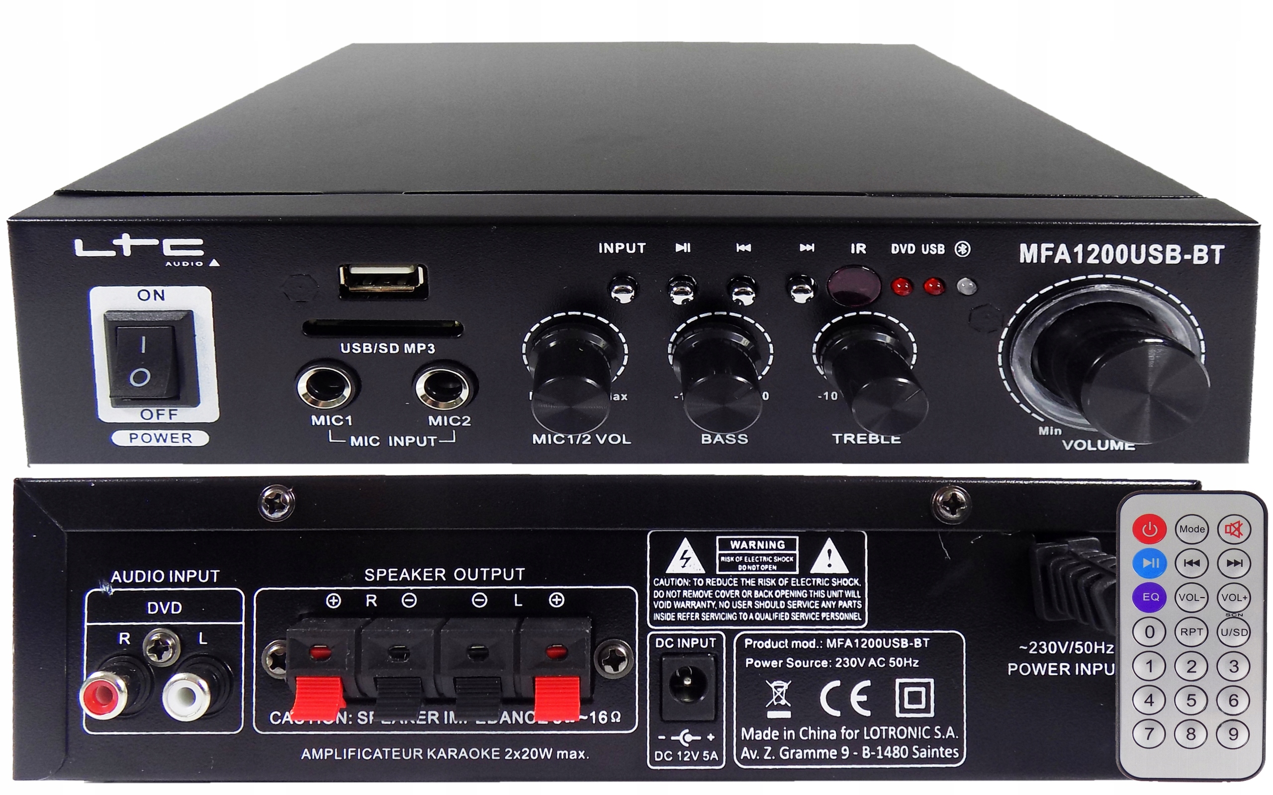 Amplificateur karaoké 100W MFA 1200 USB 