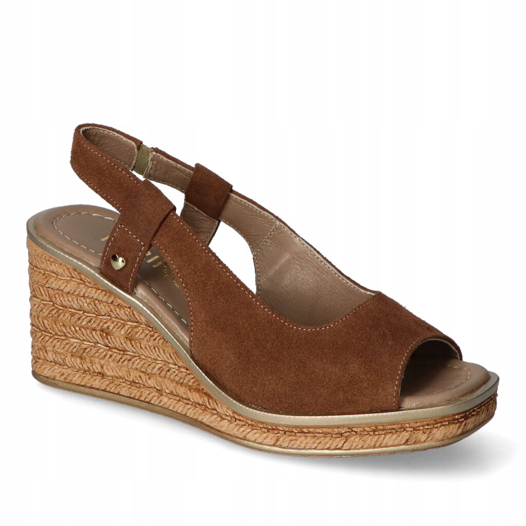 Sandály Karino 5106/015-P Hnědé semišové 39