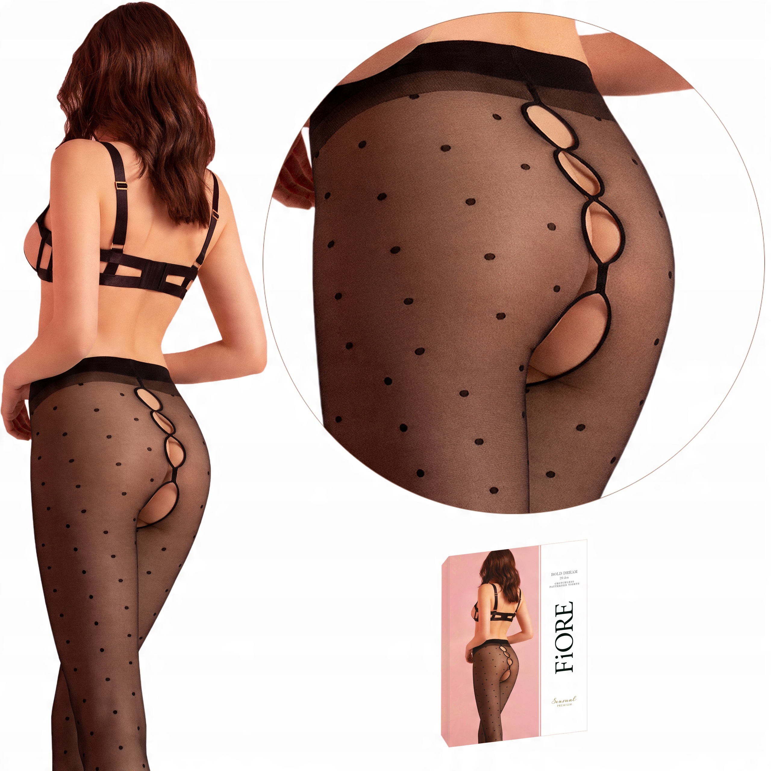 

Fiore rajstopy Bold Dream 20den otwarte black 4-L