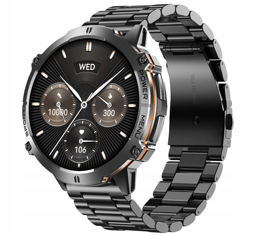 Smartwatch męski Rubicon RNCF40 black/black Bransoleta