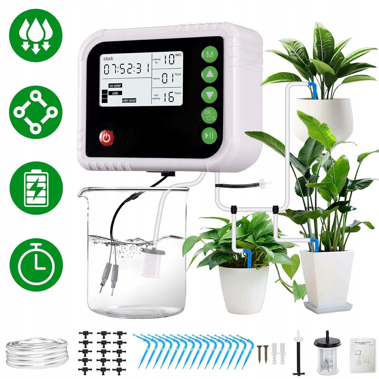 Kapková Závlaha Automatické Kapkové Zavlažování Na Zahradě S Časovačem