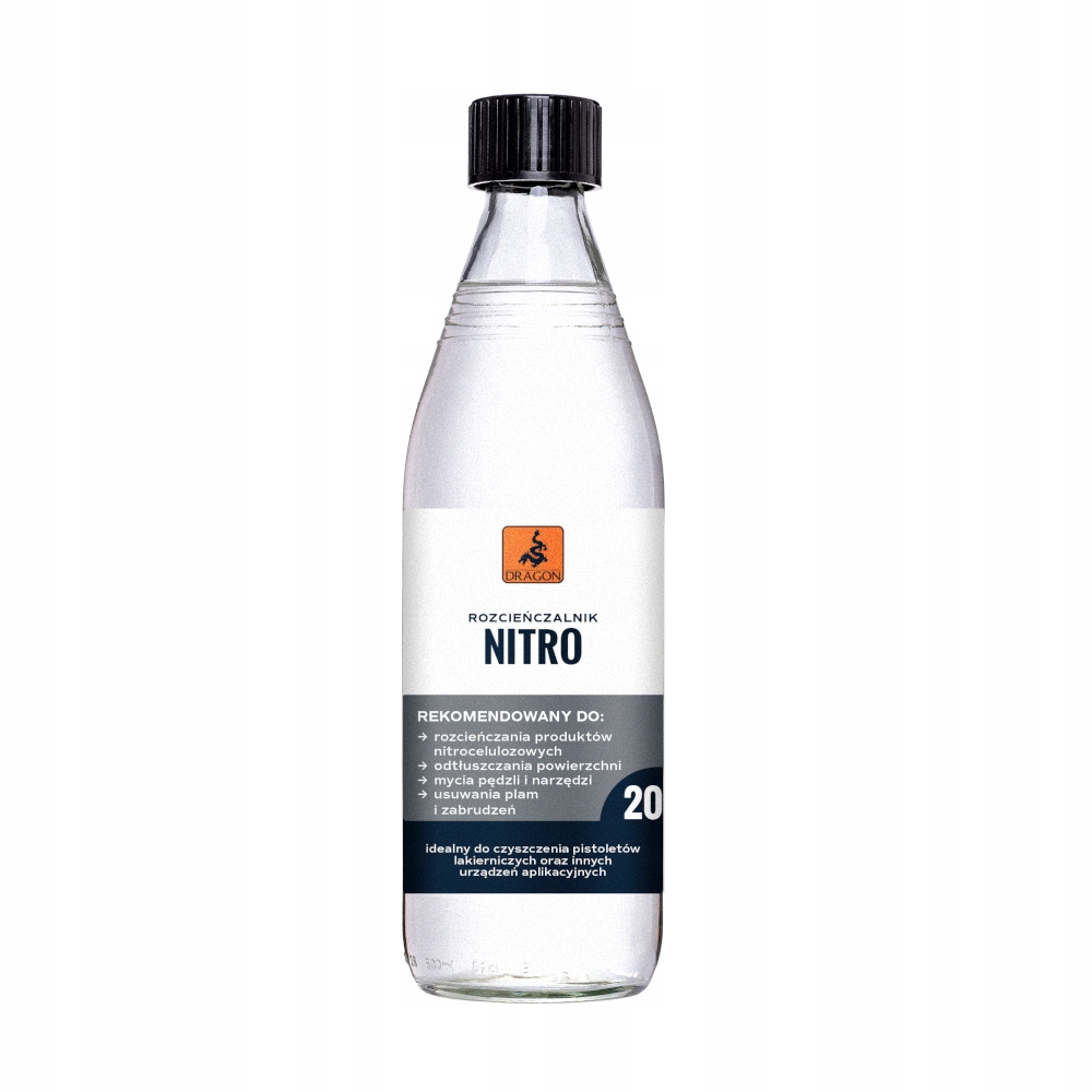 Rozcieńczalnik Nitro do nitrocelulozowych 0,5L Dragon rozpuszczalnik do