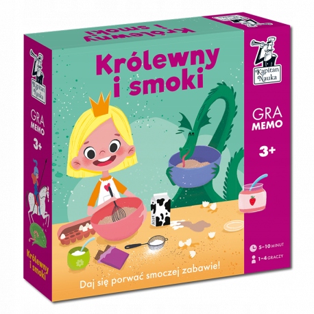Gra memo Kapitan Nauka Królewny i smoki 24 el.