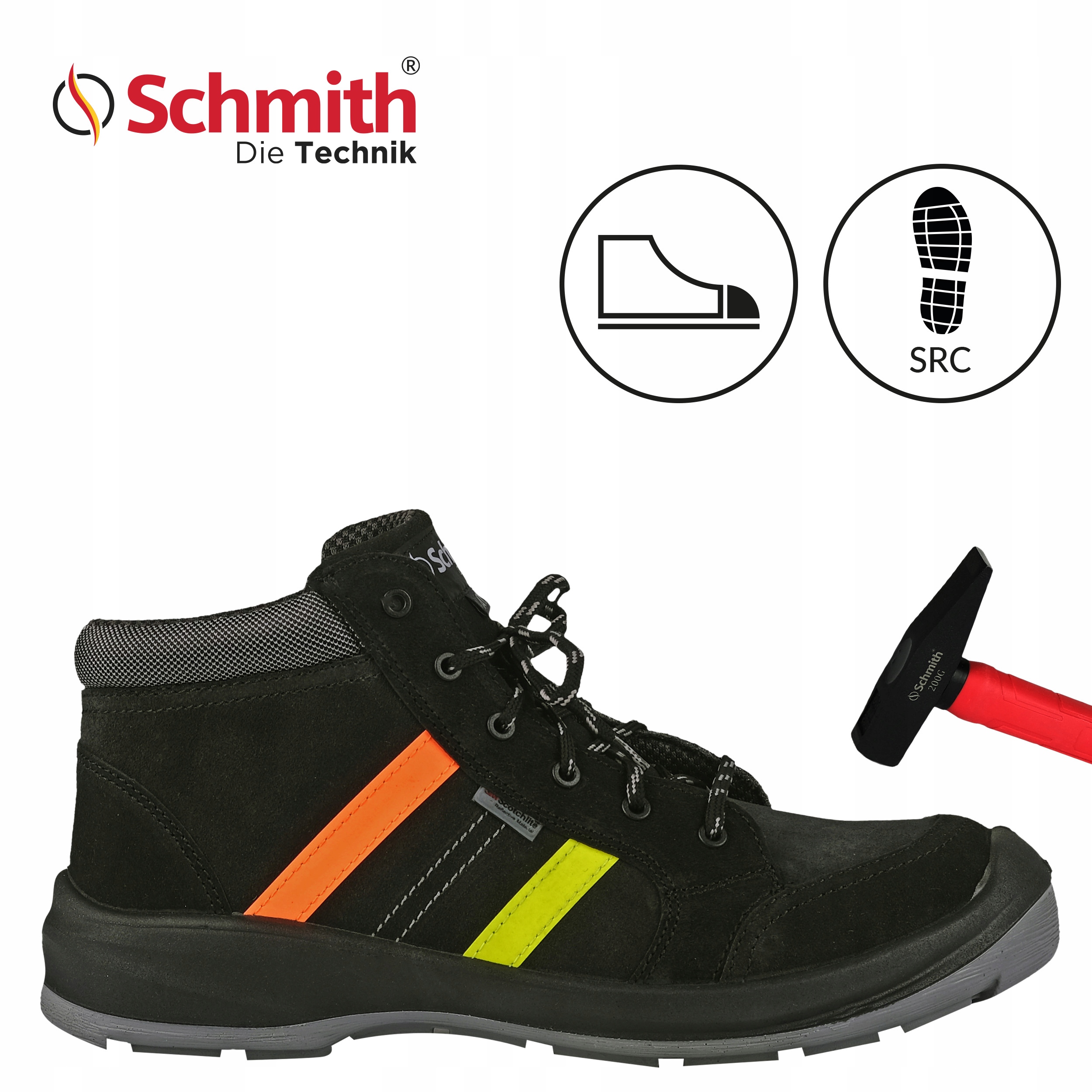 Buty robocze lekkie ochronne wysokie Schmith Activ z podnoskiem 43