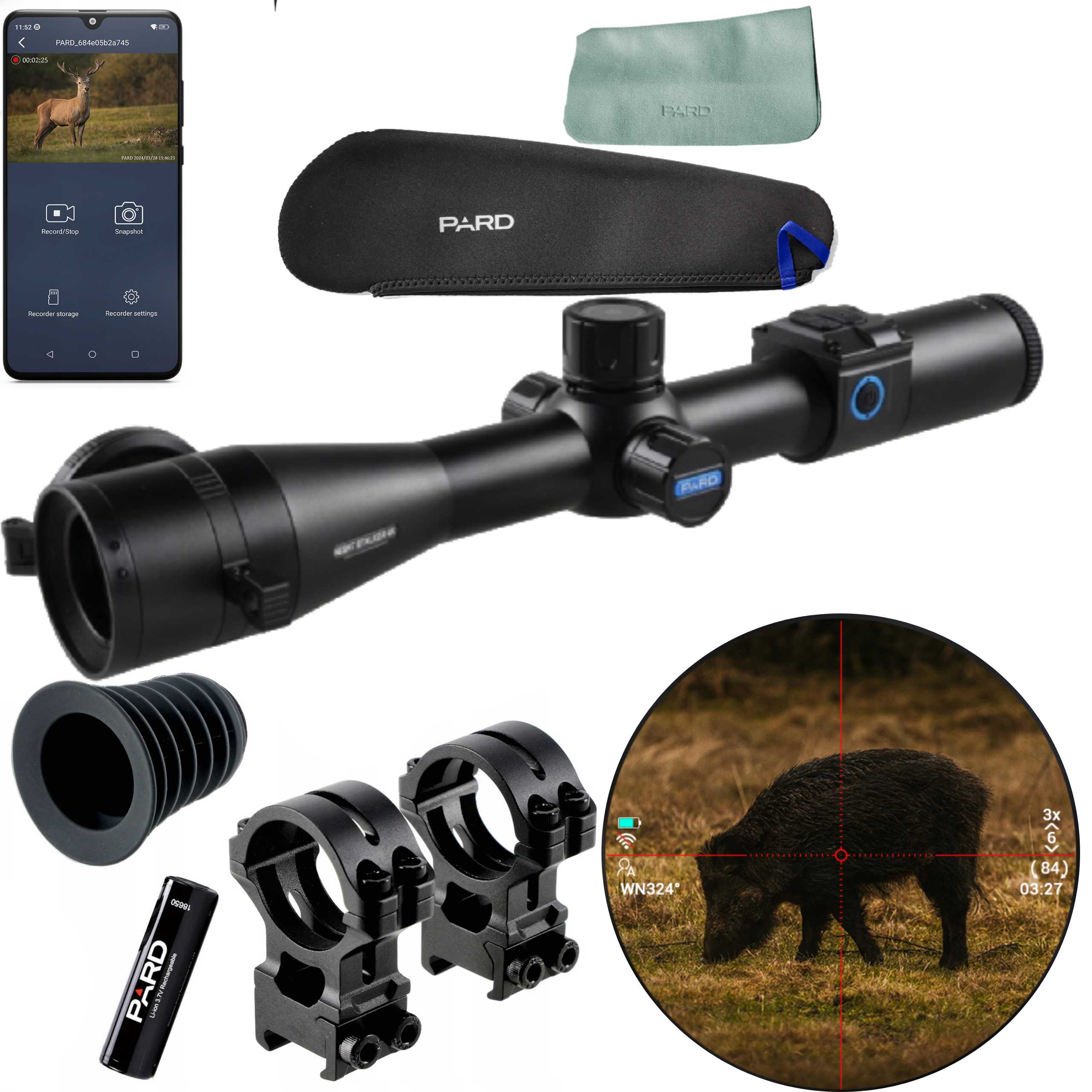 Luneta strzelecka Celownik noktowizyjny Pard Night Stalker 4K 70 mm Wifi