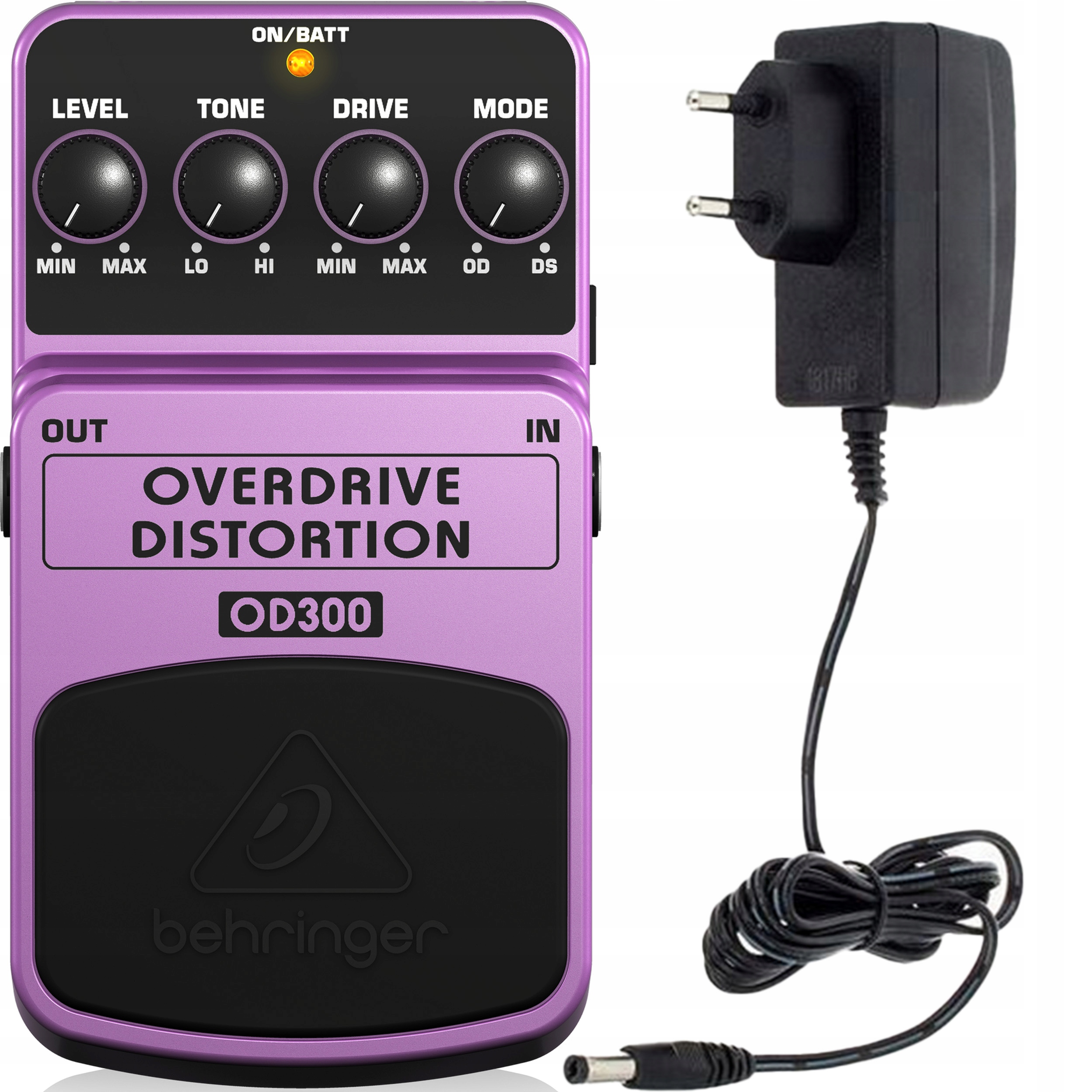 Kytarový efekt Behringer OD300 Overdrive Distortion Přepínač Napájecí zdroj 9V Ze