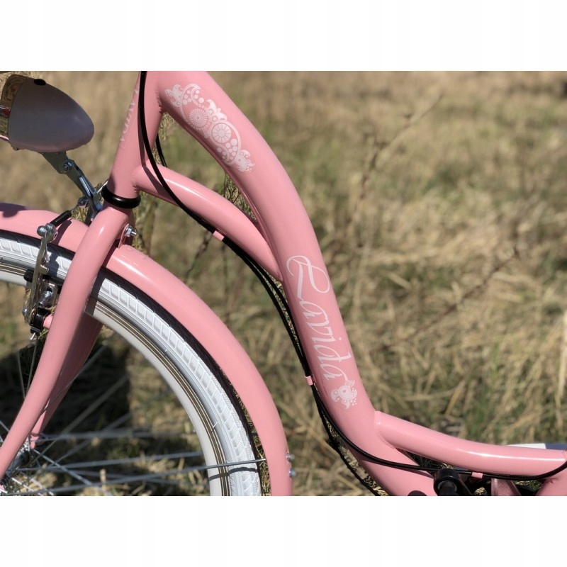 rower damski 28 różowy INSTA miejski 7 BIEGÓW KOSZ Płeć nie dotyczy