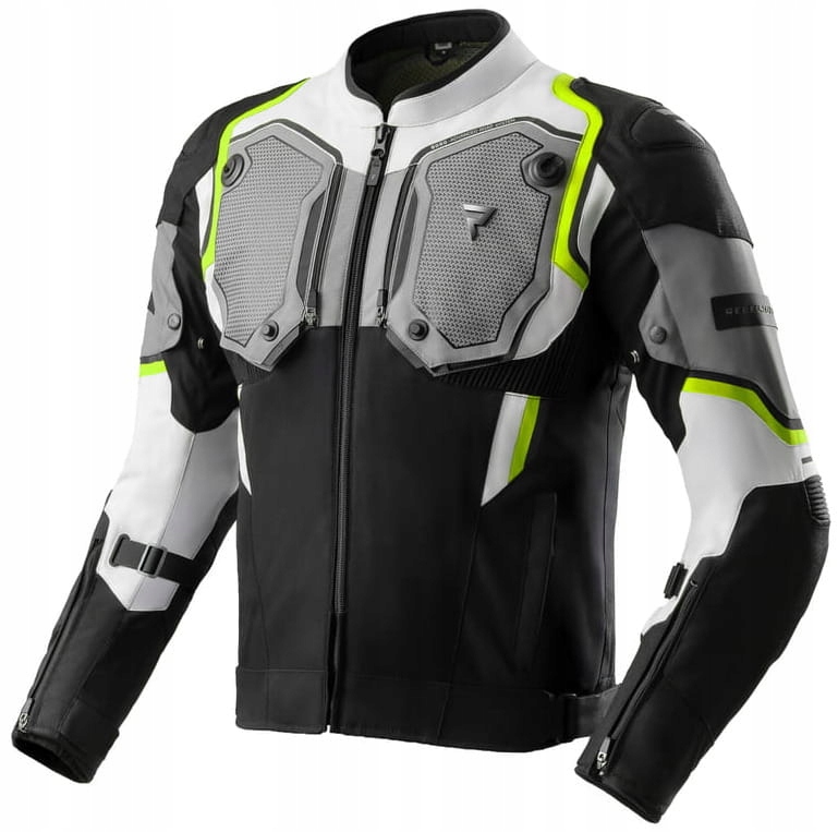 Rebelhorn Borg II Black Grey Fluo Yellow Pánska Textilná Motocyklová Bunda