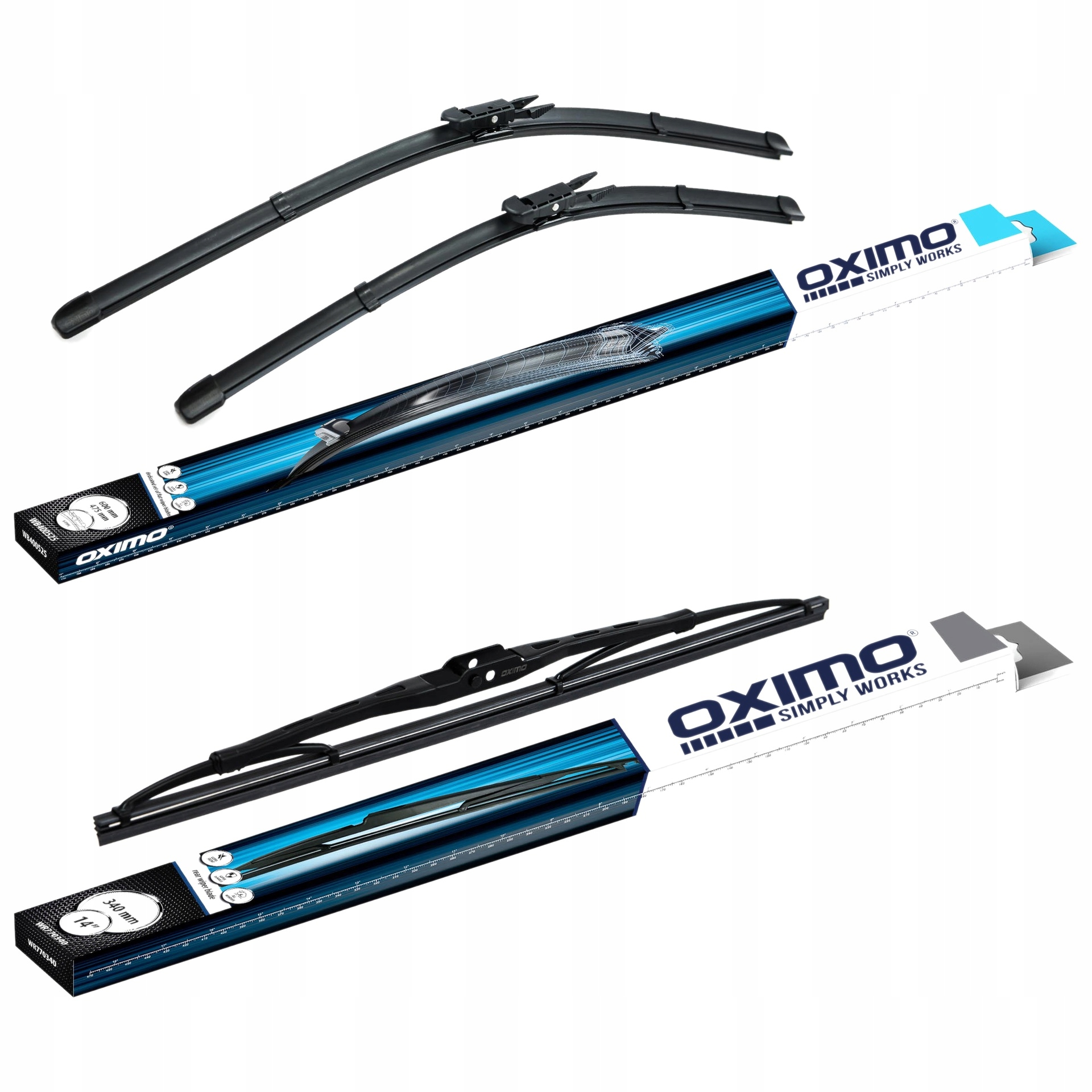 Wycieraczki do szyb Oximo Audi A3 (8P1) Hatchback 12.2004-03.2013 Przód+tył