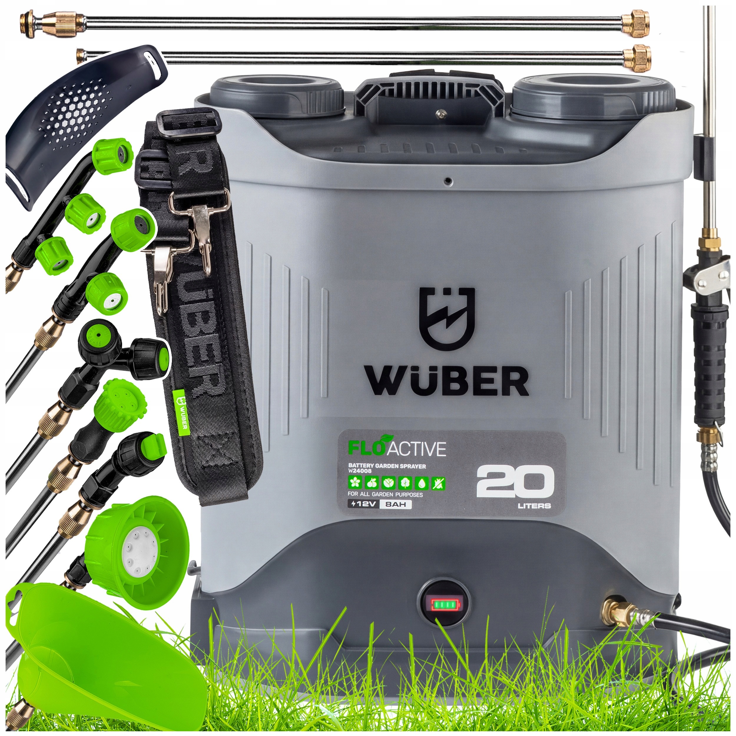 Akumulátorový Postřikovač 20 L Tlakový Batohový Mixér Sada Led Trysek