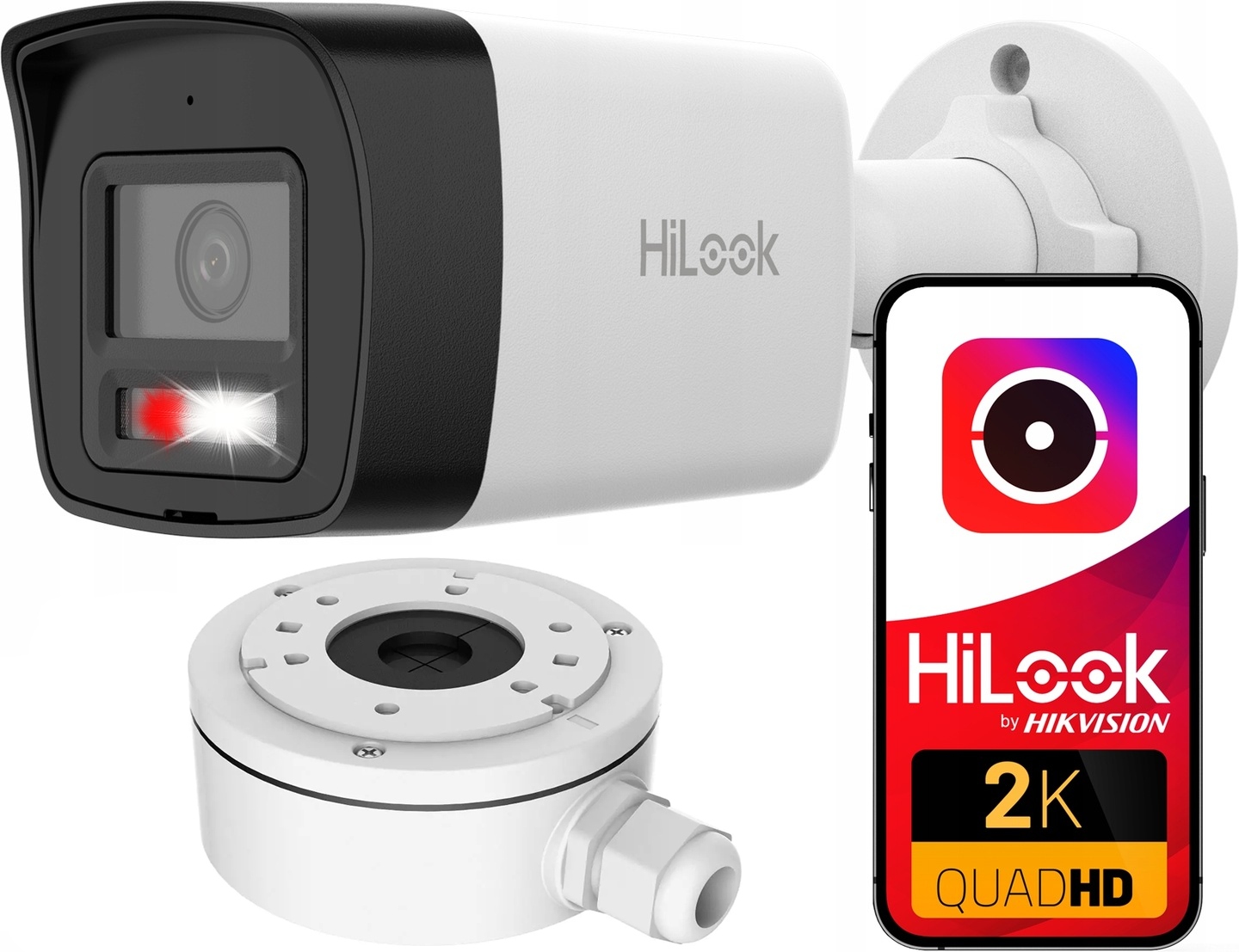 Ip kamera 4MPx PoE IPC-B140HA-LUC HiLook od spoločnosti Hikvision montážna skrinka